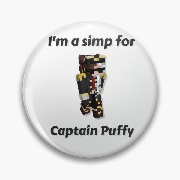 Item preview, I'm a simp for Captain Puffy (White Base) designed and sold by thecorvidking.