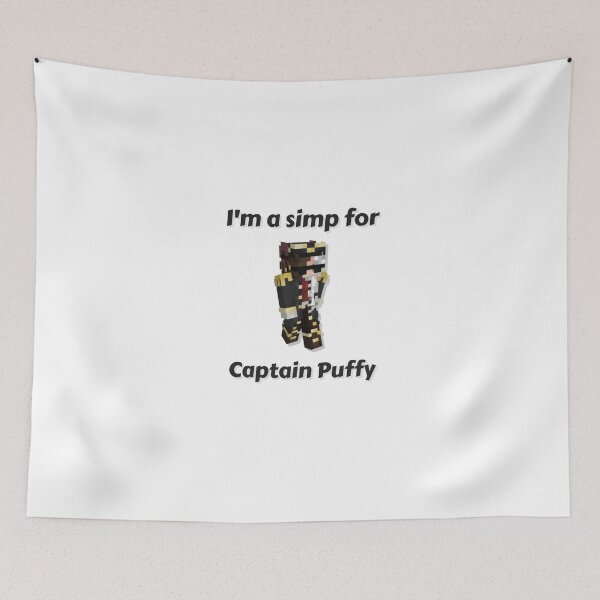 Item preview, I'm a simp for Captain Puffy (White Base) designed and sold by thecorvidking.