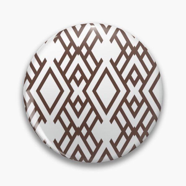 Item preview, Medium Brown and White Striped Art Deco Pattern Pantone 2022 Trending Summer Color - Hue - Shade - Colour Downtown Brown 19-1223 designed and sold by ColorOfTheYears.