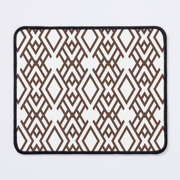 Item preview, Medium Brown and White Striped Art Deco Pattern Pantone 2022 Trending Summer Color - Hue - Shade - Colour Downtown Brown 19-1223 designed and sold by ColorOfTheYears.