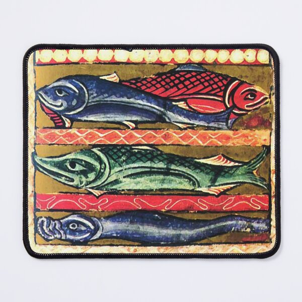 Item preview, FISHES Medieval Bestiary Antique Miniature designed and sold by BulganLumini.