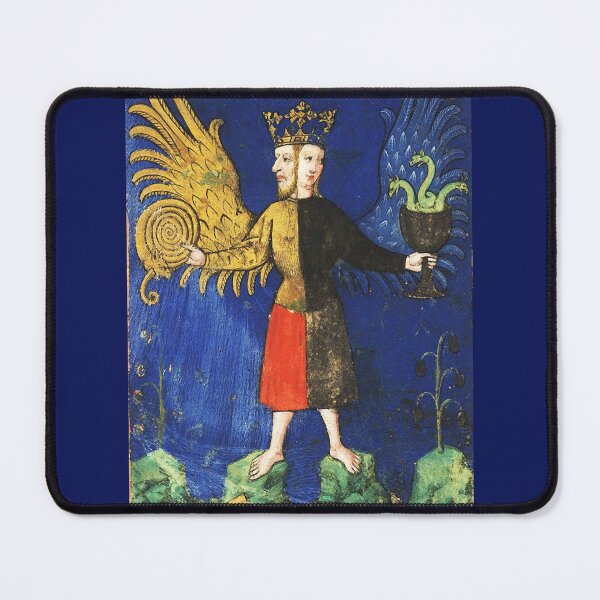 Item preview, ALCHEMICAL HERMAFRODITE WITH SINGLE CROWN AND UNIFIED BODIES Medieval Miniature designed and sold by BulganLumini.