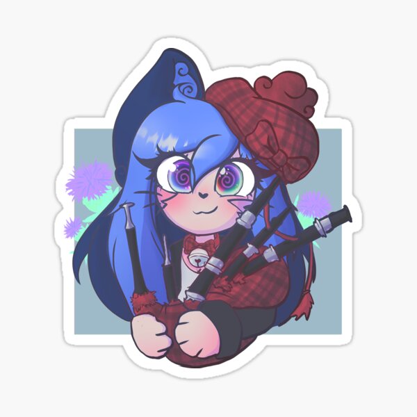 "scottish illy (official illythekitty merch" Sticker for Sale by