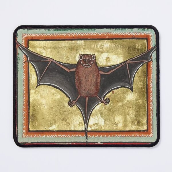 Item preview, BAT Medieval Bestiary, Fantastic Animal in Red Black Gold designed and sold by BulganLumini.