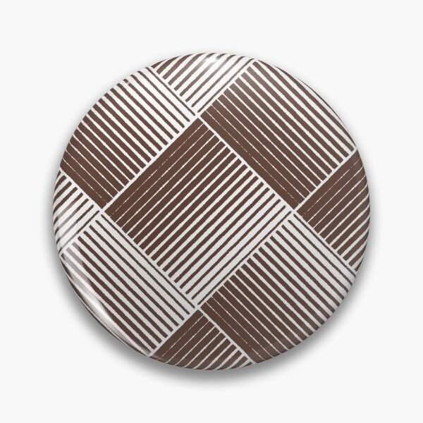 Item preview, Medium Brown and White Mosaic Stripe Pattern Pantone 2022 Trending Summer Color - Hue - Shade - Colour Downtown Brown 19-1223 designed and sold by ColorOfTheYears.