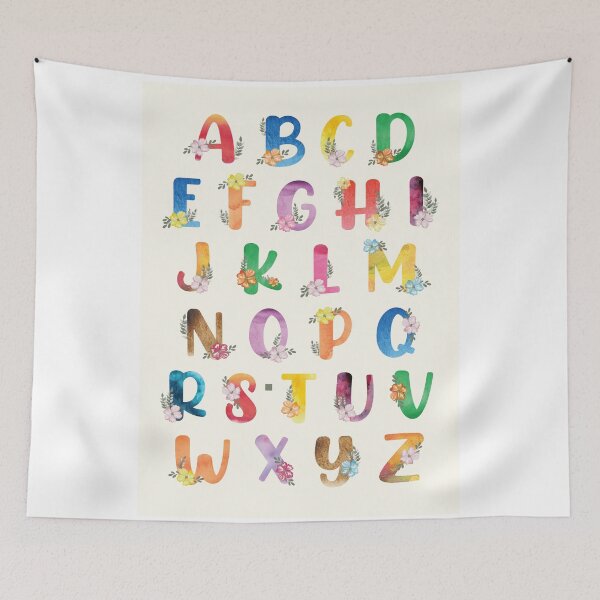 Item preview, Colorful Kids Alphabet with Flowers and Leaves designed and sold by The  Storymaster.