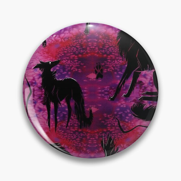 Item preview, Spoopy Silken Dogs in Violet designed and sold by LauraGarabedian.