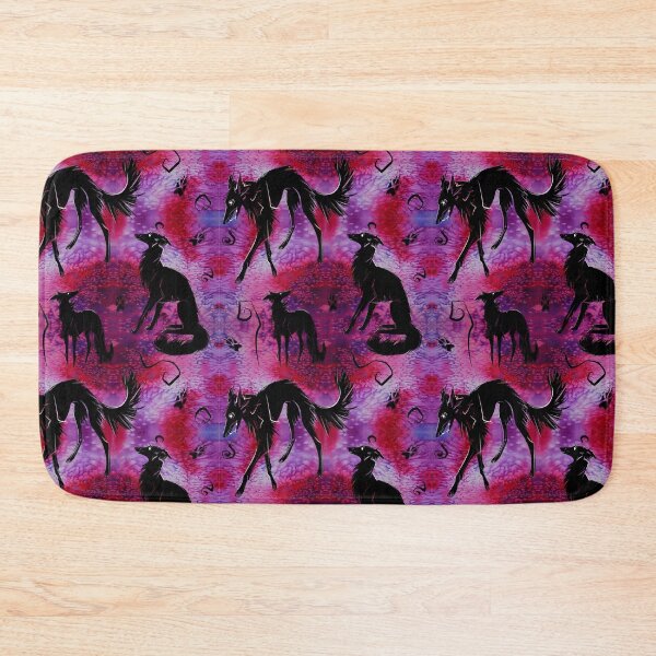 Item preview, Spoopy Silken Dogs in Violet designed and sold by LauraGarabedian.