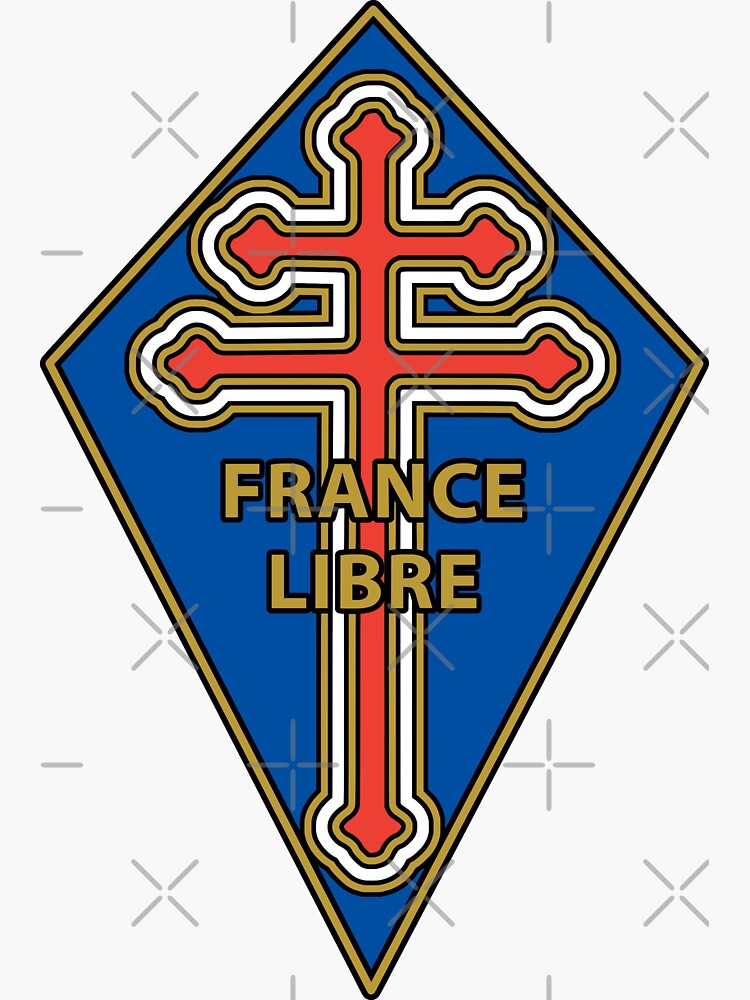 FRANCE stickers CROIX de LORRAINE drapeau français