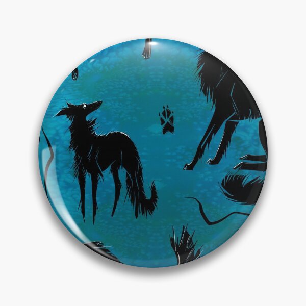 Item preview, Spoopy Silken Dogs in Aqua designed and sold by LauraGarabedian.