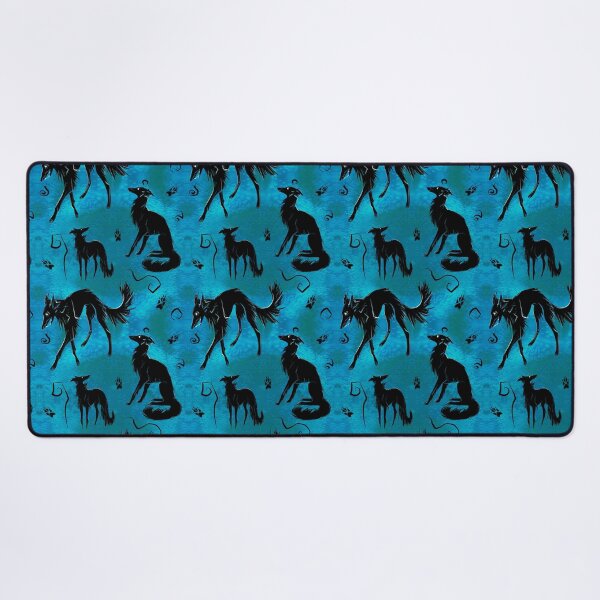 Item preview, Spoopy Silken Dogs in Aqua designed and sold by LauraGarabedian.