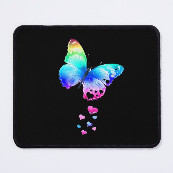 Item preview, Rainbow Butterfly on Black designed and sold by ReesDesigns.