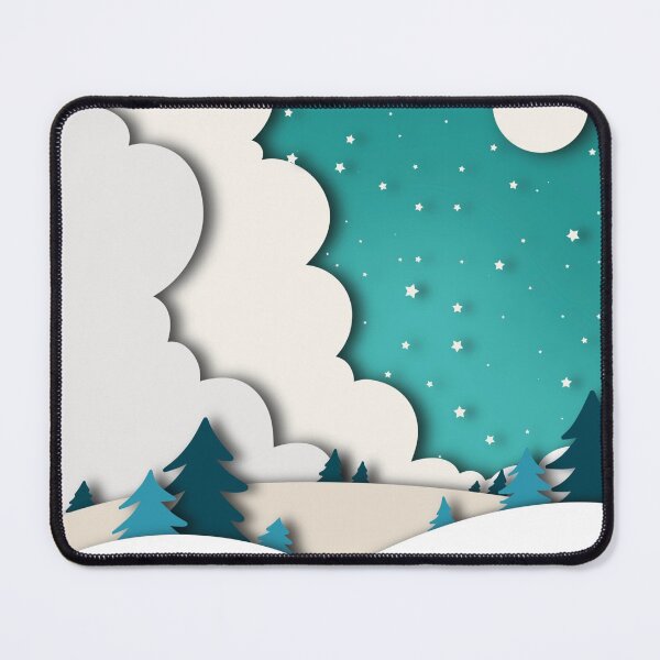 Item preview, Abstract blue winter christmas night designed and sold by Cattigal.