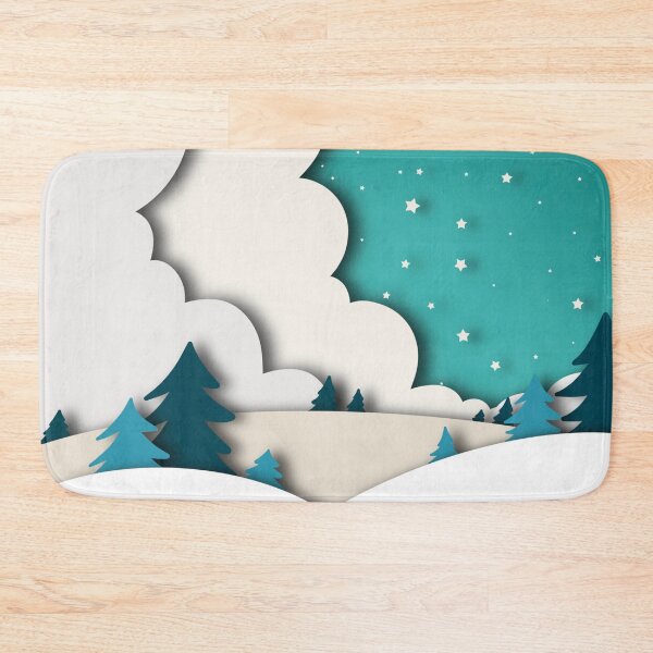 Item preview, Abstract blue winter christmas night designed and sold by Cattigal.