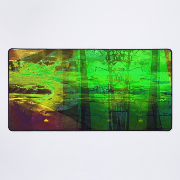 Item preview, Transformer Sunset II- Toxic Green (abstract industrial photography) designed and sold by Discordant Dreams Art.