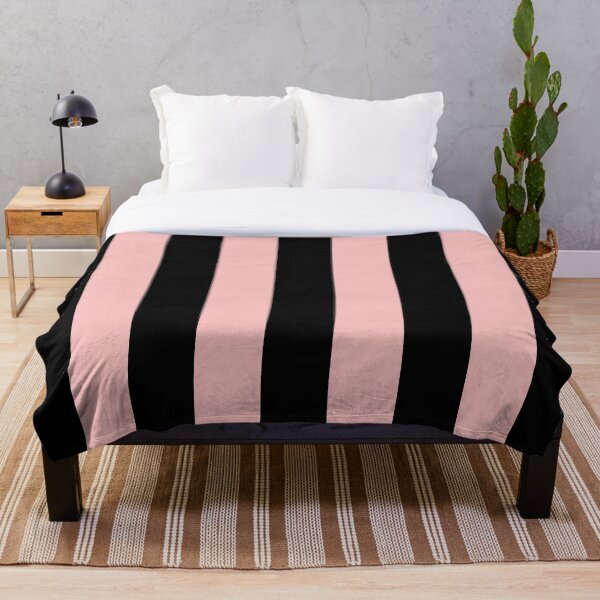 Item preview, Patrón de rayas verticales rosa pastel y negro Color 2022 Tono de verano - Tono - Color Pantone First Blush 13-2003 designed and sold by ColorOfTheYears.