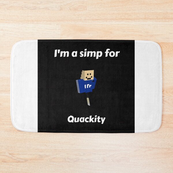 Item preview, I'm a simp for Quackity (Black Base) designed and sold by thecorvidking.