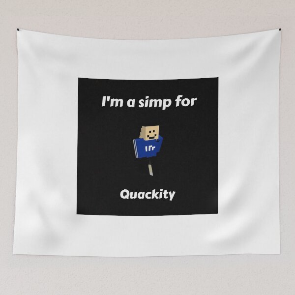 Item preview, I'm a simp for Quackity (Black Base) designed and sold by thecorvidking.
