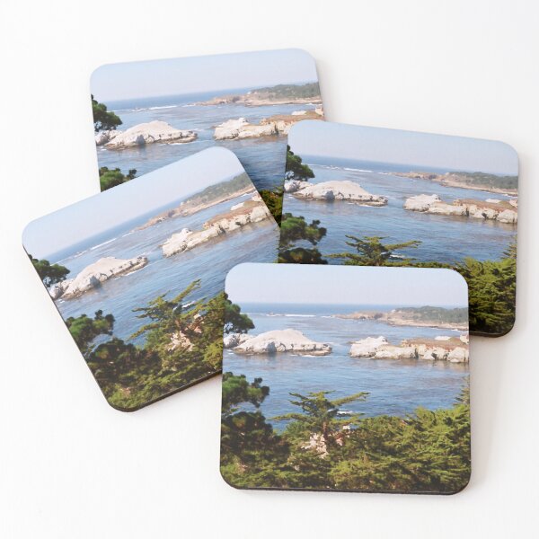 Item preview, Monterey Bay View, Bordered by Trees, With Rock Formations - Digital Oil Painting V2 designed and sold by FoxyParrot.