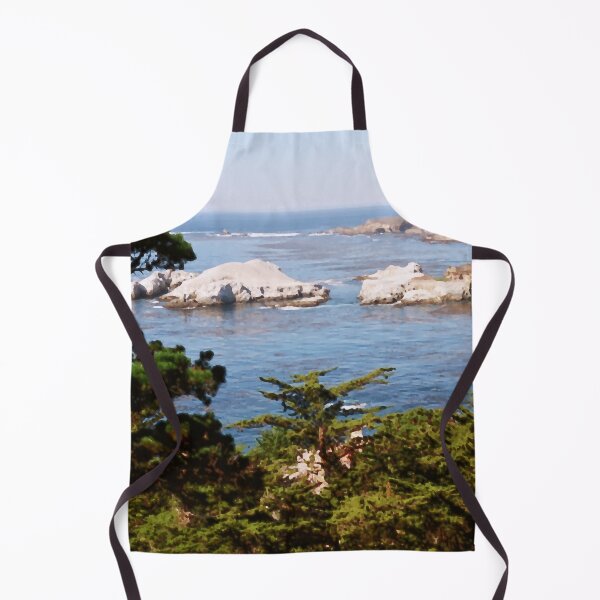 Item preview, Monterey Bay View, Bordered by Trees, With Rock Formations - Digital Oil Painting V2 designed and sold by FoxyParrot.