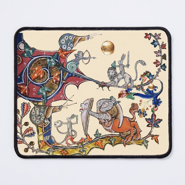 Item preview, WEIRD MEDIEVAL BESTIARY WAR Between Snails and Killer Rabbits ,Lion,Centaur Knight  designed and sold by BulganLumini.