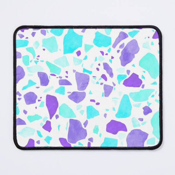 Item preview, Bright Teal and Purple Terrazzo Pattern designed and sold by Bumblefuzzies.