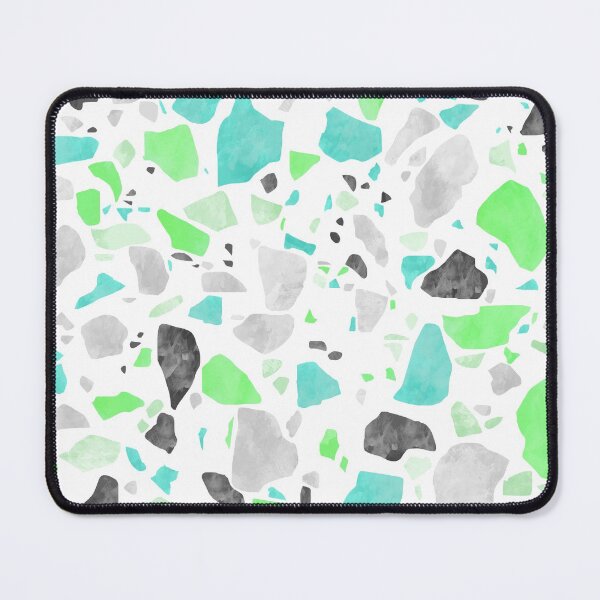 Item preview, Teal, Gray and Green Terrazzo Pattern designed and sold by Bumblefuzzies.