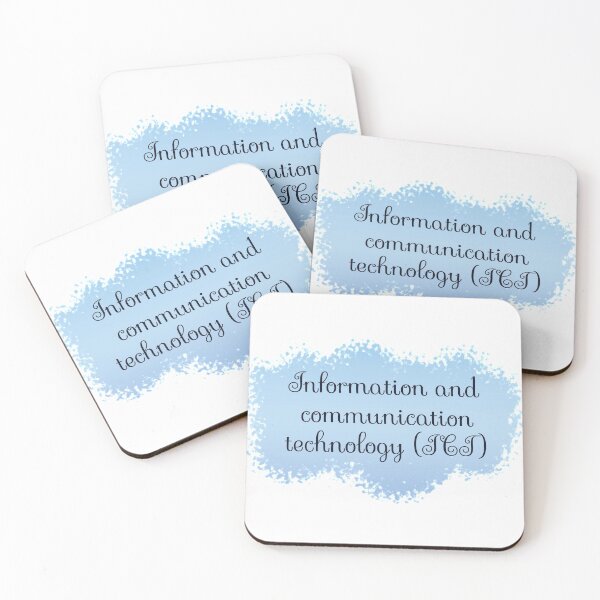 Item preview, ICT - Information and Communication Technology School Subject Label - white designed and sold by IrinchiDE.