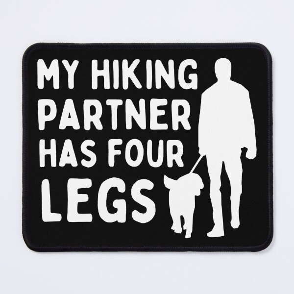 Item preview, hiking partner has four legs (dark) designed and sold by harshini2art.