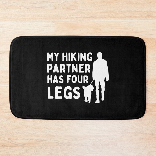 Item preview, hiking partner has four legs (dark) designed and sold by harshini2art.