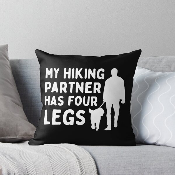 Item preview, hiking partner has four legs (dark) designed and sold by harshini2art.
