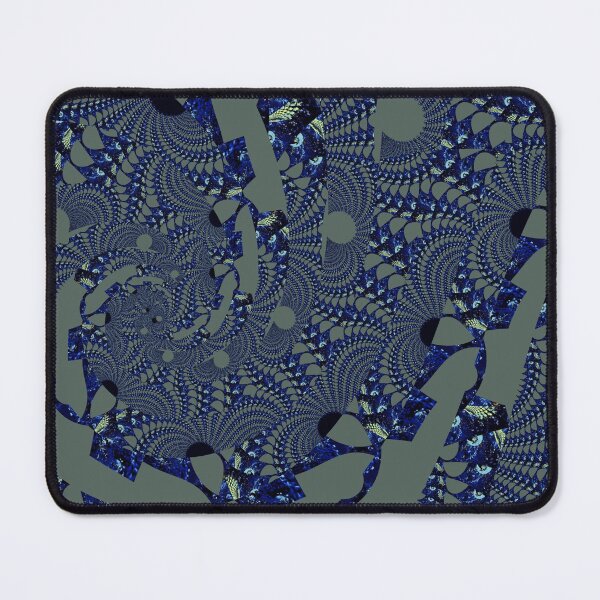 Item preview, "Frenneti (Navy Blue and Gray)" V.2- Psychedelic/ Growth fractal wave pattern digital painting by The Raumier  designed and sold by N-W-T-S-I-O.