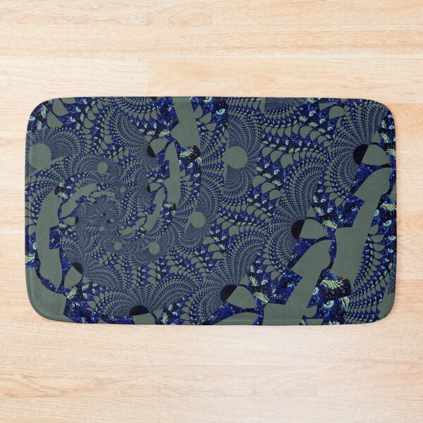 Item preview, "Frenneti (Navy Blue and Gray)" V.2- Psychedelic/ Growth fractal wave pattern digital painting by The Raumier  designed and sold by N-W-T-S-I-O.