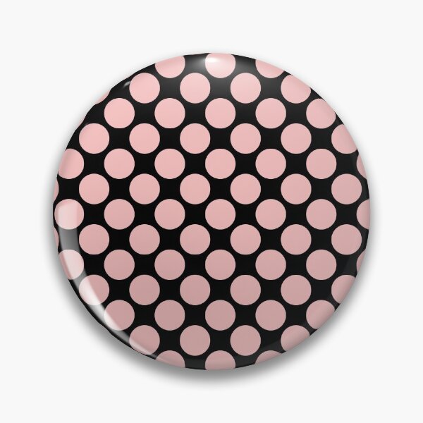 Item preview, Pastel Pink and Black Large Polka Dot Pattern 2022 Color Summer Hue - Shade - Colour Pantone First Blush 13-2003 designed and sold by ColorOfTheYears.