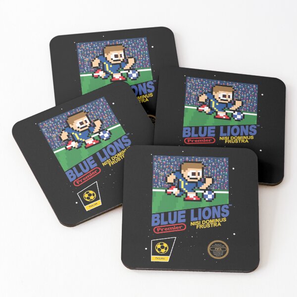 Item preview, Blue Lions (8-bit Football / Soccer Videogame Cart) designed and sold by The Armorsmith.
