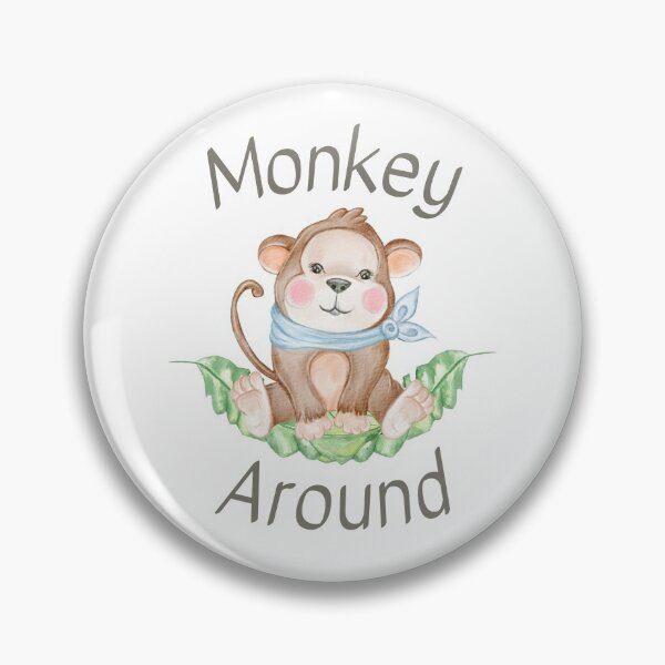 Artikelvorschau, Nettes Baby-Affen-Safari-Tier, Affe herum Druck entworfen und verkauft von Auntieck.