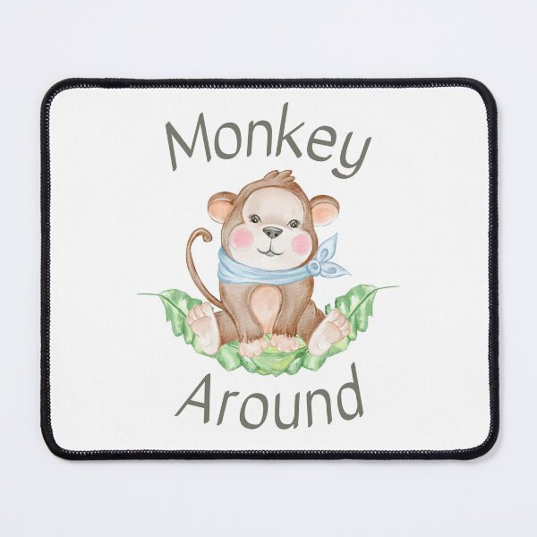 Item preview, Cute Baby Monkey Safari Animal, Monkey Around Print designed and sold by Auntieck.