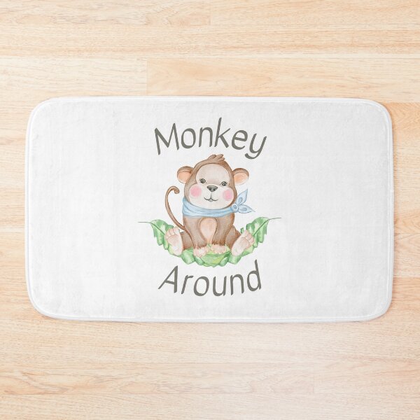 Item preview, Cute Baby Monkey Safari Animal, Monkey Around Print designed and sold by Auntieck.