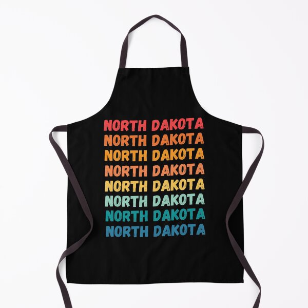 Item preview, NORTH DAKOTA - repeated retro vintage sunset colors with a distressed design effect Graphic T-Shirt | Essential T-shirt designed and sold by printdot.