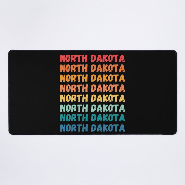 Item preview, NORTH DAKOTA - repeated retro vintage sunset colors with a distressed design effect Graphic T-Shirt | Essential T-shirt designed and sold by printdot.