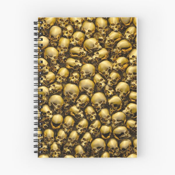 Item preview, Totally Gothic Abstract Skulls Horror Pattern Gold designed and sold by GrandeDuc.