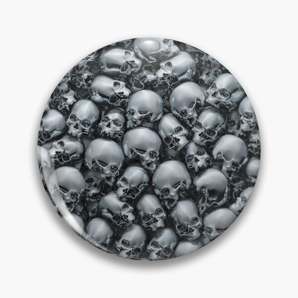 Item preview, Totally Gothic Abstract Skulls Horror Pattern Chrome designed and sold by GrandeDuc.
