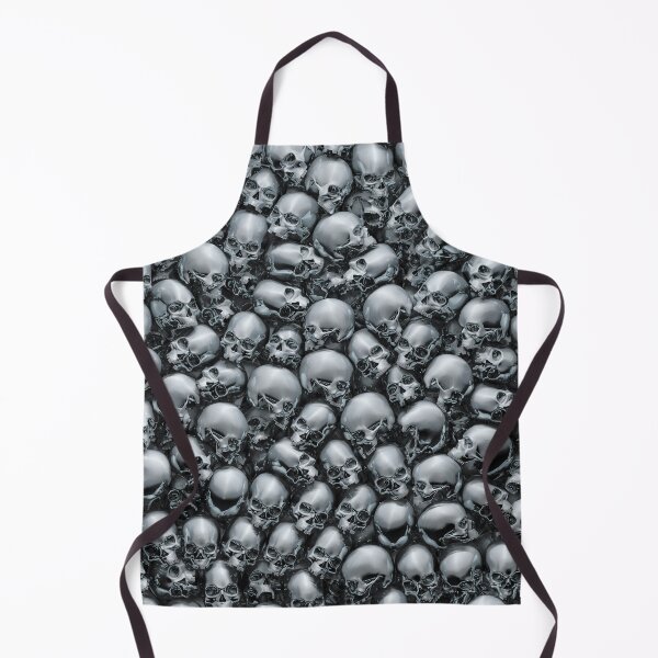 Artikelvorschau, Totally Gothic Abstract Skulls Horror Pattern Chrome entworfen und verkauft von GrandeDuc.