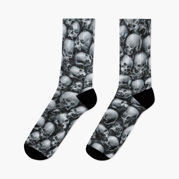 Item preview, Totally Gothic Abstract Skulls Horror Pattern Chrome designed and sold by GrandeDuc.