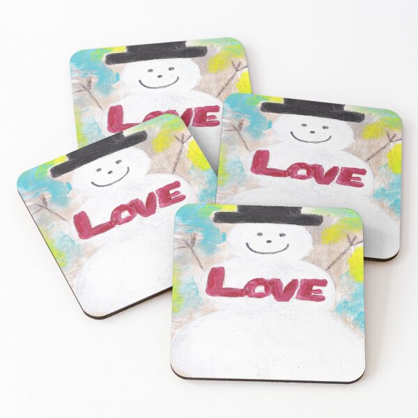 Item preview, LOVE SNOWMAN - Christmas Art by Kathleen Tennant designed and sold by KATHLEEN TENNANT ART.