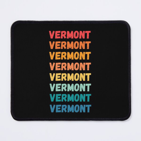 Item preview, VERMONT - repeated retro vintage sunset colors with a distressed design effect Graphic T-Shirt | Essential T-shirt designed and sold by printdot.