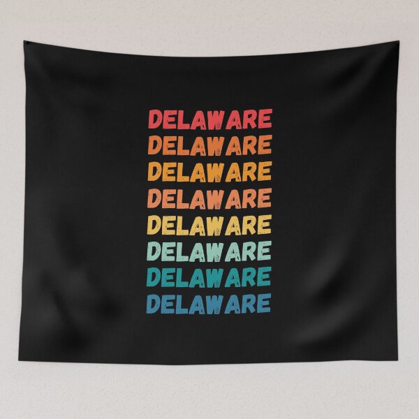 Item preview, DELAWARE - repeated retro vintage sunset colors with a distressed design effect Graphic T-Shirt | Essential T-shirt designed and sold by printdot.