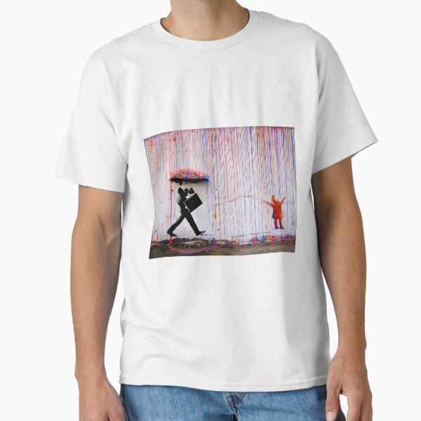 Item preview, Banksy Colorful Rain  designed and sold by SharpWallArts.