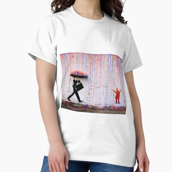 Item preview, Banksy Colorful Rain  designed and sold by SharpWallArts.
