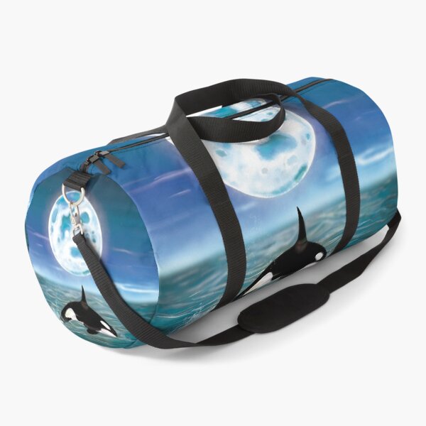 Item preview, Killer whale swimming on full moon light designed and sold by Brushes with Nature.